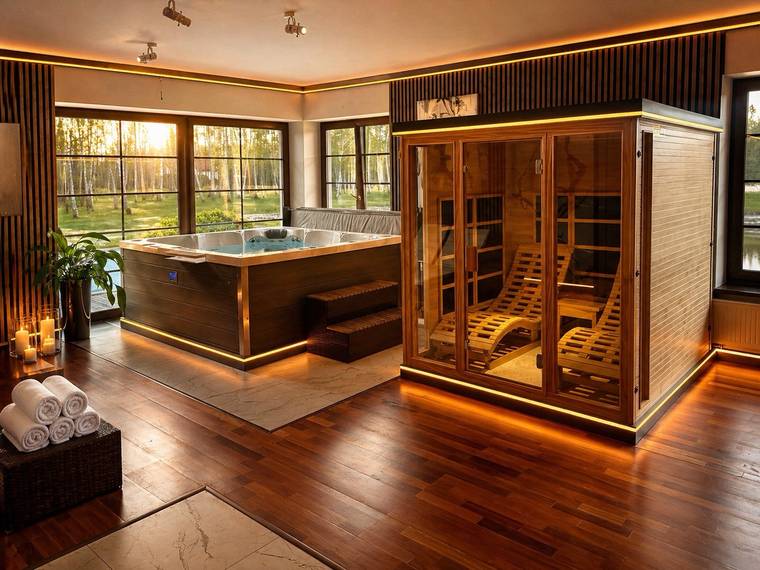 Sauna infrared w prywatnej strefie SPA